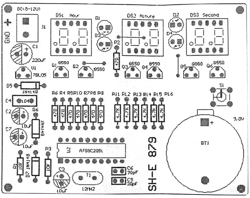 Цифровые светодиодные электронные часы наборы сделай сам для пайки печатных