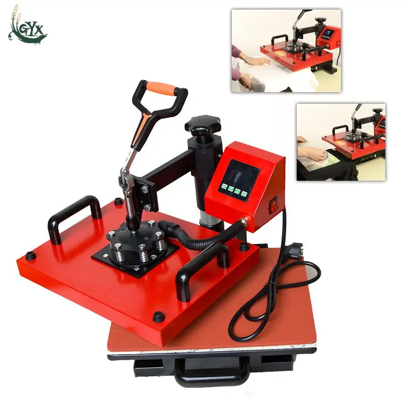 

Pull type shaking head heat transfer machine T-shirt printing machine high pressure shaking head small heat transfer machine