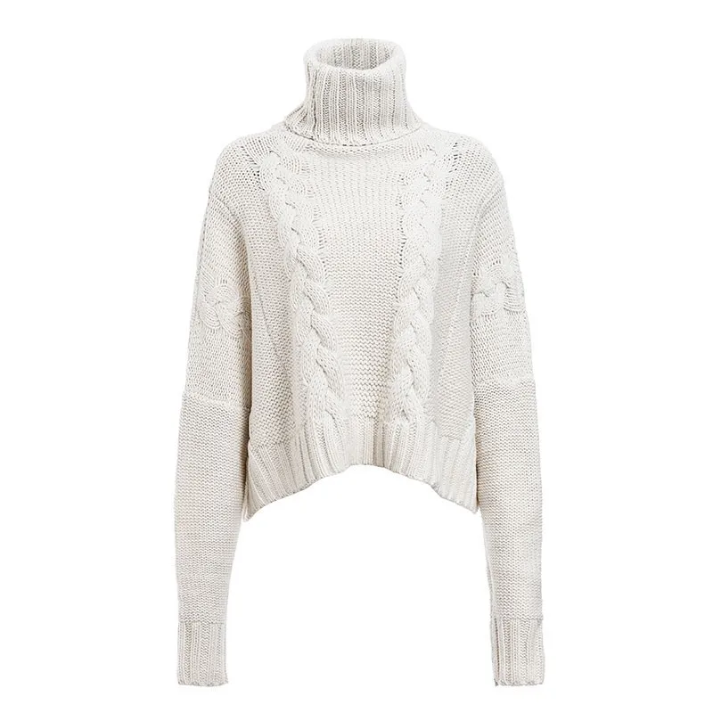 Свитер женский короткий осенне-зимний вязаный | Женская одежда