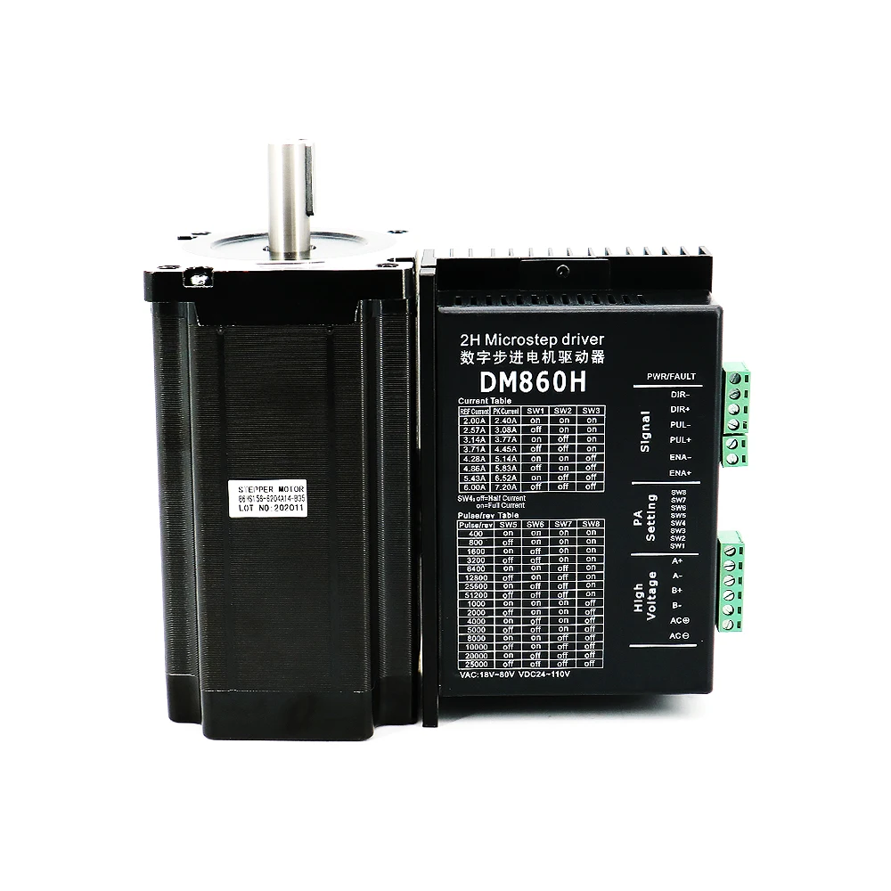 Шаговый двигатель NEMA 34 с ЧПУ 86x156 мм 12 5 нм А диаметр 14 Nema34 1700 унций/дюйм + dm860h/dma860h