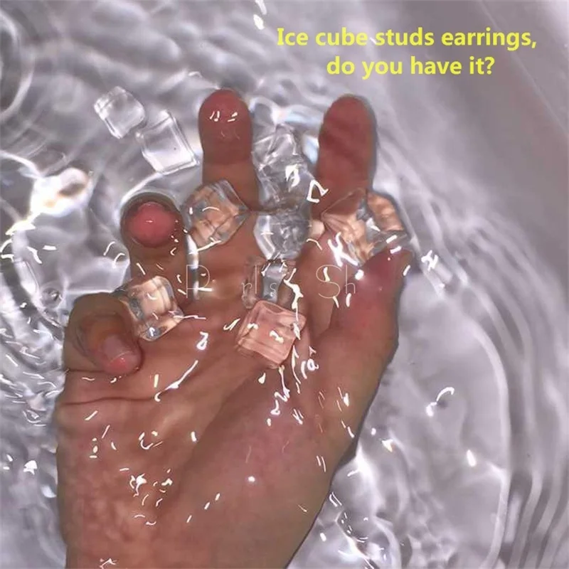 2020 новые полимерные геометрические прозрачные серьги гвоздики для женщин