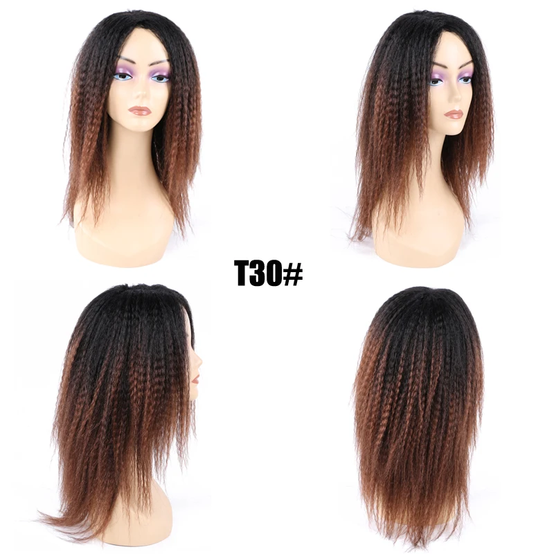

Fluffy Hair Afro Kinky Curly Black Brown Natural Heat Resistant Synthetic Cosplay Wigs for Black Women