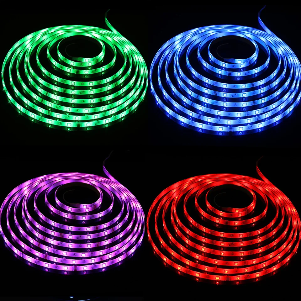 Умный светодиодный светильник с wifi, белый, теплый, белый, RGB, водонепроницаемая светодиодная лента 5050, 5 м, 10 м, 15 м, светодиодный светильник с контроллером wifi