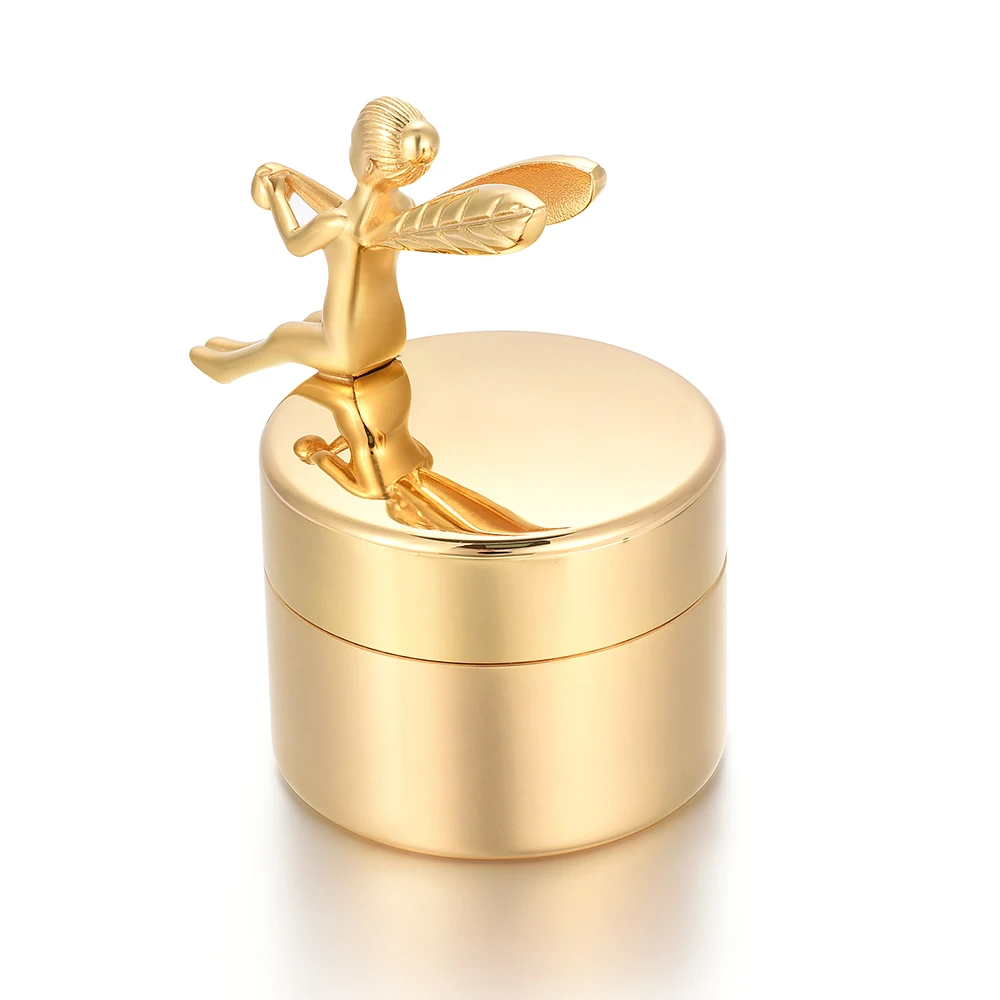 IJU039 Новый дизайн урна для кремации Ангел-фея из нержавеющей стали любимой дочери