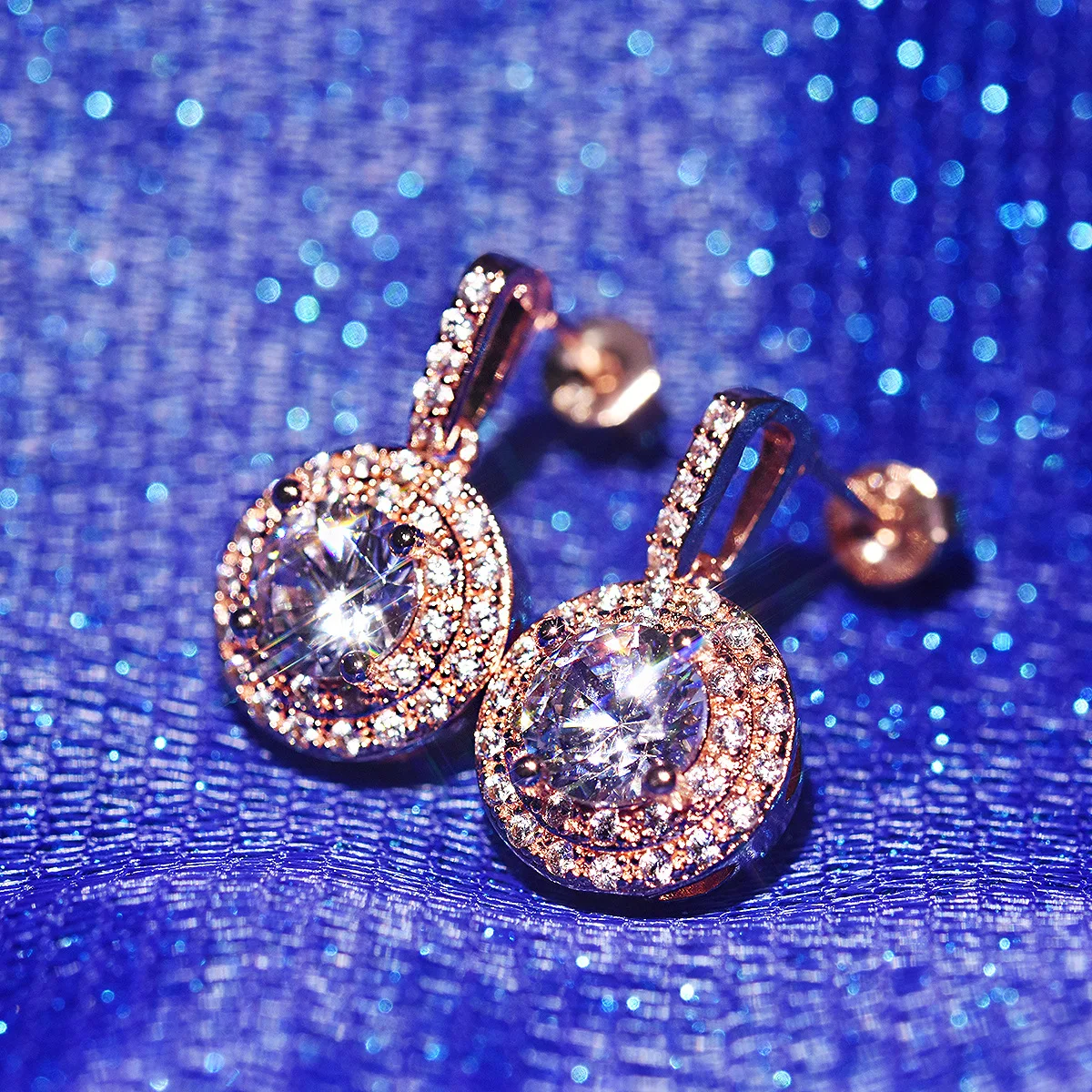 

Bohemia 14K Rose Gold Yellow Gold Dainty VVS1 Moissanite Earring for Women Fine Kolczyki Orecchini Silver 925 Jewelry Earring