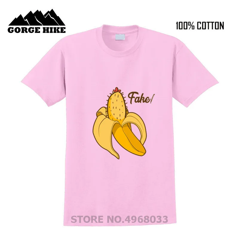 Удивительный вычурные забавные искусственный банан иллюстрация футболка Hombre 100%