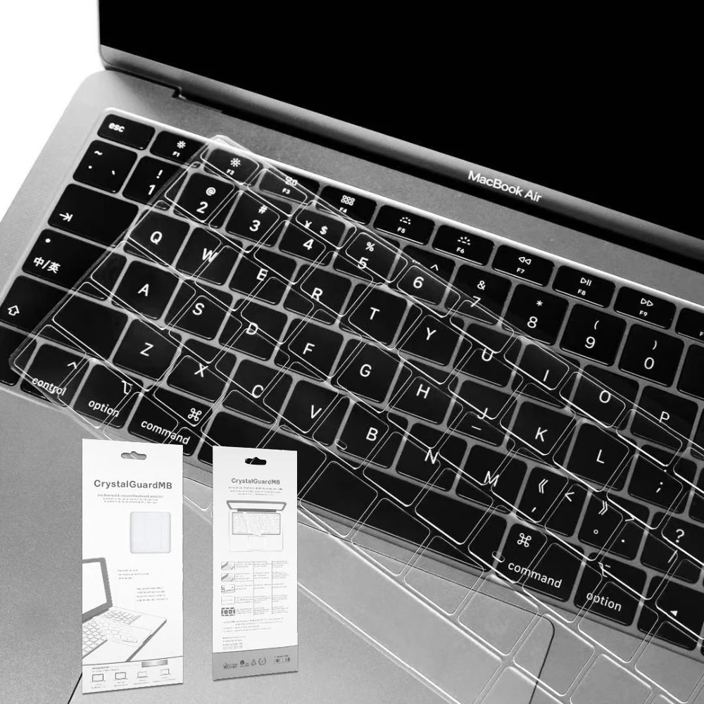 

US /EU Type Russian spanish french Keyboard Cover Skin Transparent Protector For Macbook New Air 13 2020 A2179 A2337 Touch ID