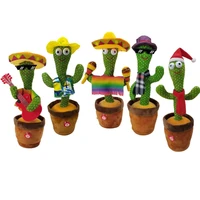 new electronic shake dancing toy cactus plush toy with the song plush cute dancing cactus early childhood education toy for kids