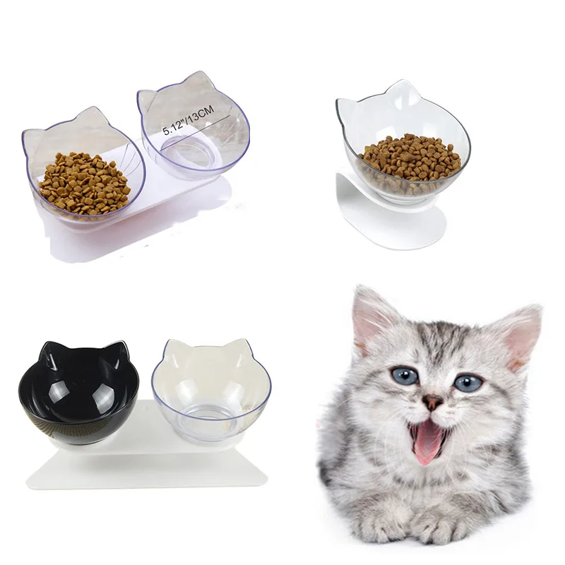 

Double Pet Bowls With Stand Non-slip Cat Bowls Pet Food Water Bowls For Cats Dogs Feeders Pet Products Cat Bowl Pet Supplies