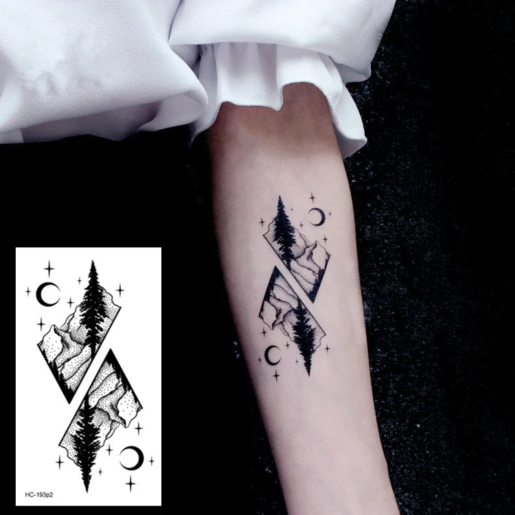 1PCS Whale Sexy Women Girl Temporary Tattoo Sticker Black Fox Roses Design Flower Arm Body Art Big Large Fake OP2 | Красота и