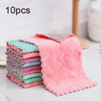 10pcs kitchen cleaning cloth super absorbent microfiber kitchen dish cloth high efficiency tableware household cleaning towel