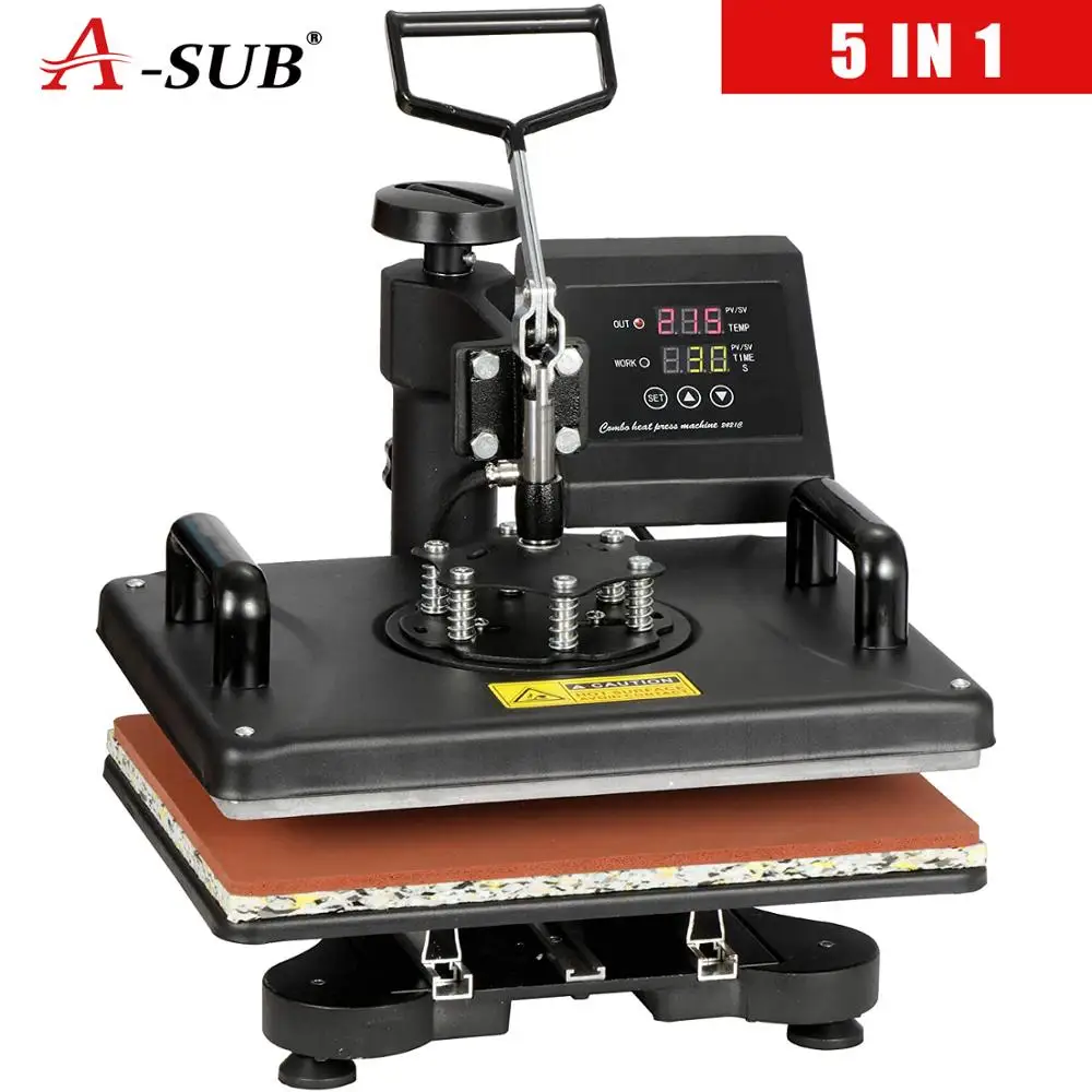 Комбинированный тепловой пресс 5 в 1 сублимационная машина 30*38 см для футболок