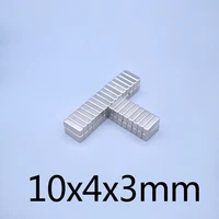 101000pcs10x4x3mm ndfeb rare earth magnet strong n35 10mm x 4mm block magnets 10x4x3mm permanent neodymium magnet sheet1043mm