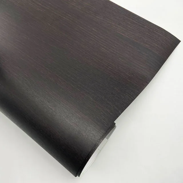 

Self adhesive pvc black wood grain film oak teak patter wooden foil for car interior wrapping decoration Free shipping