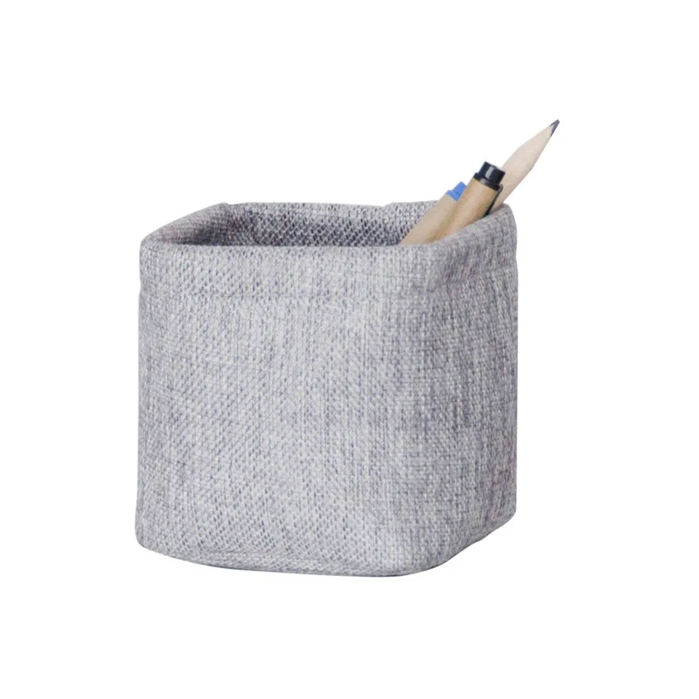 Keys Desktop Home Office Cuboid Simple Mini Storage Box Pen Holder Decorative Study Small Fashion Linen | Дом и сад
