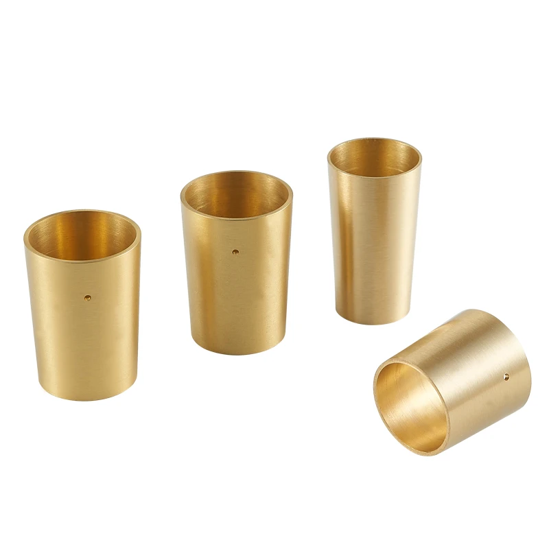 

1-10pcs Gold brass Cups Cabinet Legs Covers Chairs Leg Protector Table Feet Tube Furniture Accessory