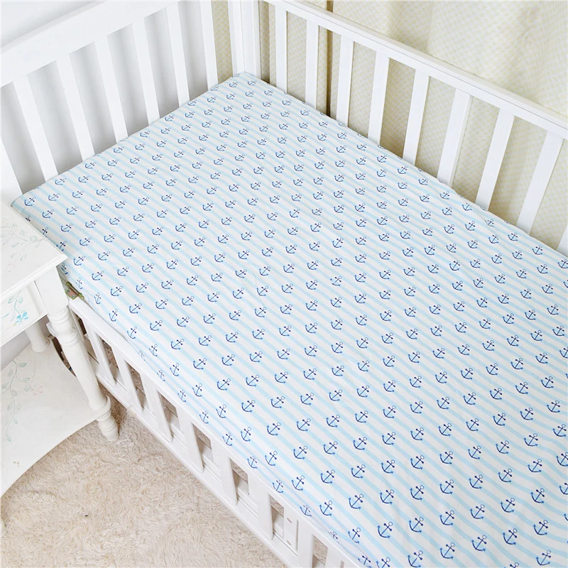 

Baby Crib Sheet For Newborns Pure Cotton Children Fitted Sheet Cover Bed Protection Kid Cot Mattress Cover Protector YCZ040