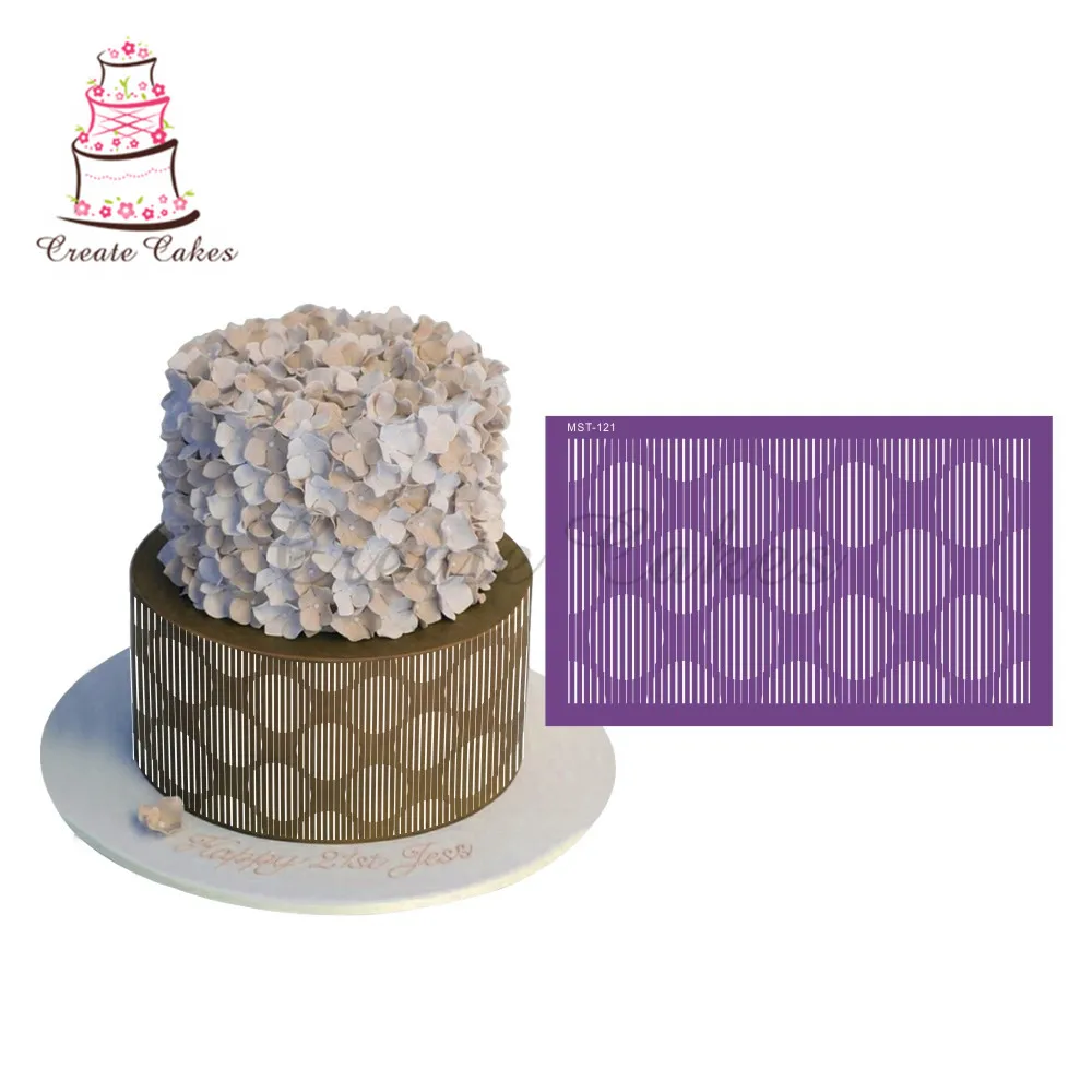 

New Hollow Cake Stencil Stripes Mesh Stencils For Wedding Cake Border Stencils Fondant Mould Cake Decorating Tool Cake Mold
