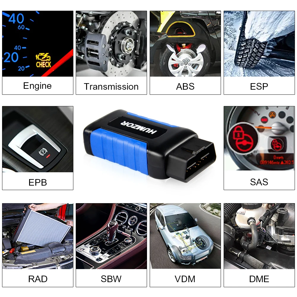 HUMZOR NexzDAS obd2 полная система масло сканера сброс TPMS EPB DPF SAS ABS подушка безопасности автоматический Профессиональный диагностический инструмент