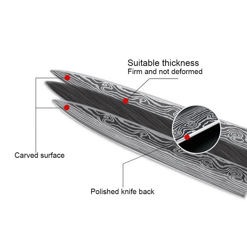 3 5 ''/5 дюймов нож шеф повара из японской нержавеющей стали Дамасские Ножи для