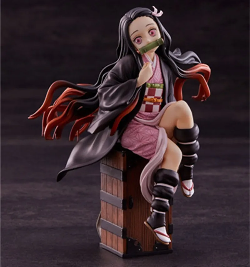 Оранжевый Аниме Фигурка модель демон убийца Kimetsu No Yaiba Q Posket Kamado Tanjirou Kamado Nezuko Agatsuma Zenitsu Фигурки игрушки - Цвет: Оранжевый