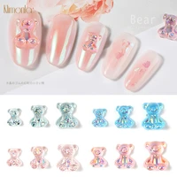 candy bear designs small decoration 3d crystal glue material rhinestones for nails diy charming jewelry accessories 6pcsbox