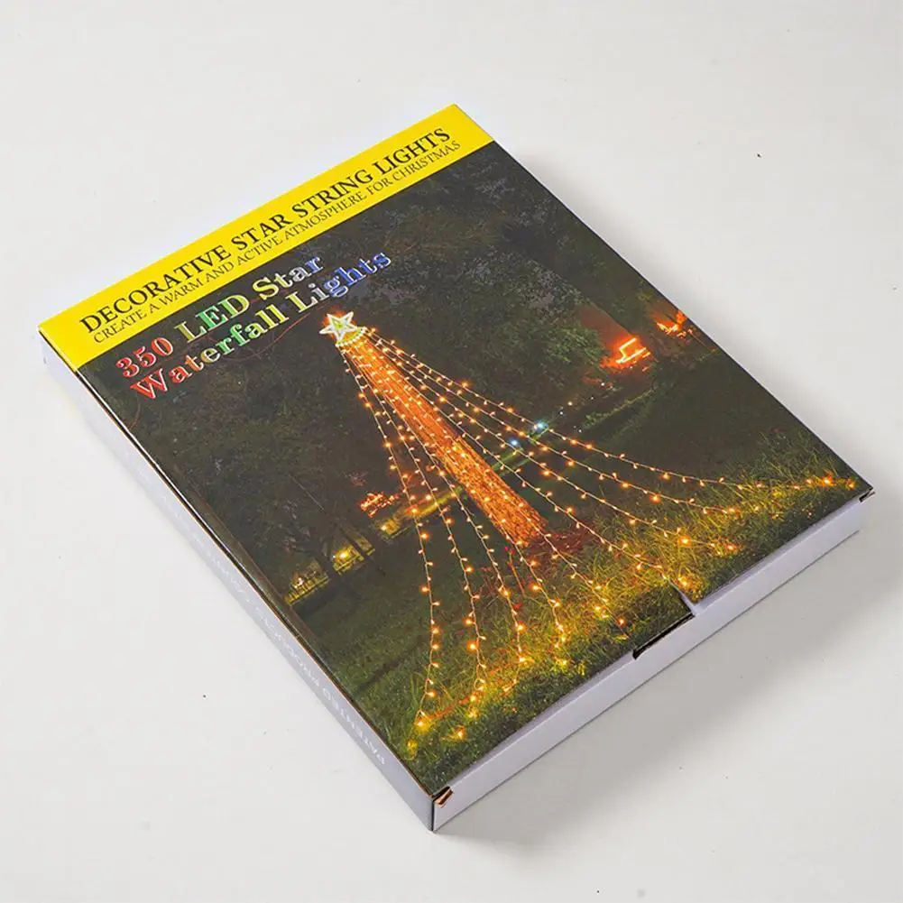 

Рождественская гирлянда, подвесной светильник для заднего двора, дерева, звезд, пейзажа, свадьбы, улицы, праздвечерние чное украшение, гирля...