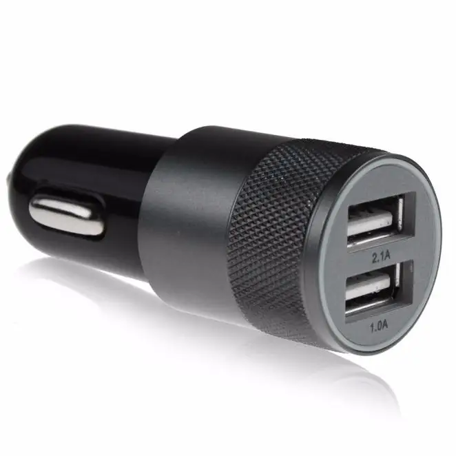 12V Mini Dual USB 2-портовое Смарт Автомобильное зарядное устройство для быстрой зарядки