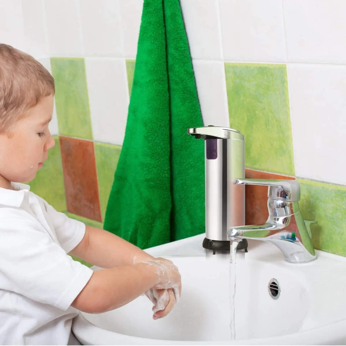 

Stainless Steel Liquid Soap Dispenser Automatic Soap Dispenser Smart Sensor 250ML Hand Wash Washer Dispenser Kitchen Bathroom