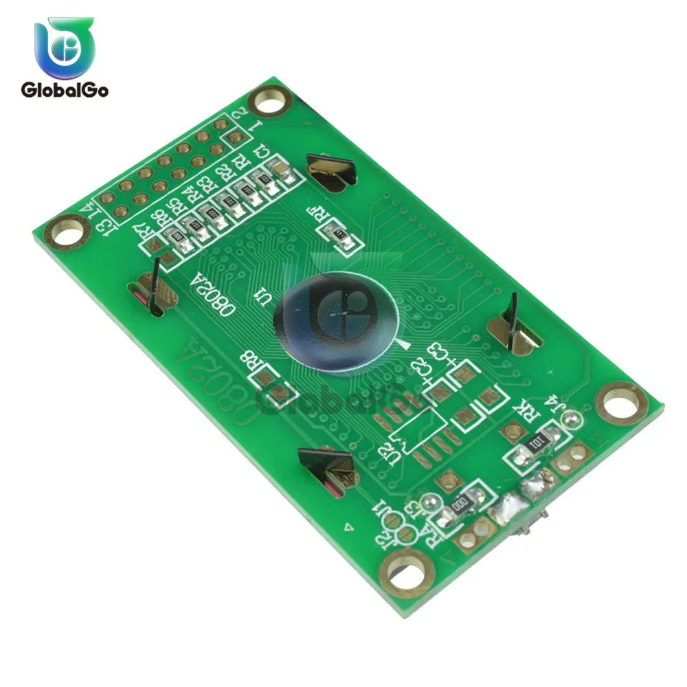 ЖК модуль Синий Желтый экран IIC/I2C 0802 для arduino LCD 8x2 символьный 5 В|Детали и