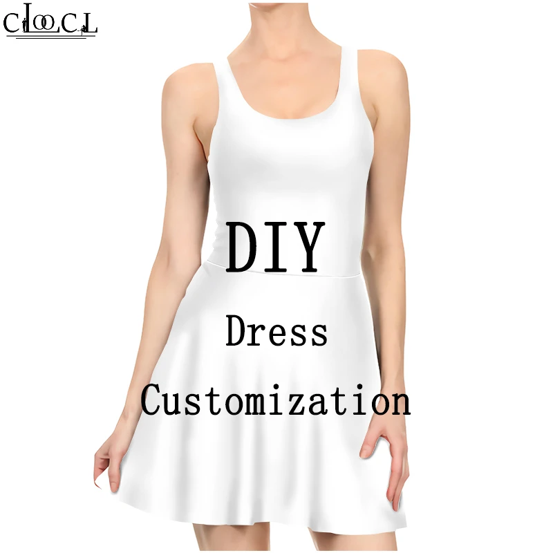 

Sexy Dress Women 3D Print DIY Personalized Design Pleated Dress Own Image/Photo/Star/Singer/Anime Ladies Casual Dresses M201