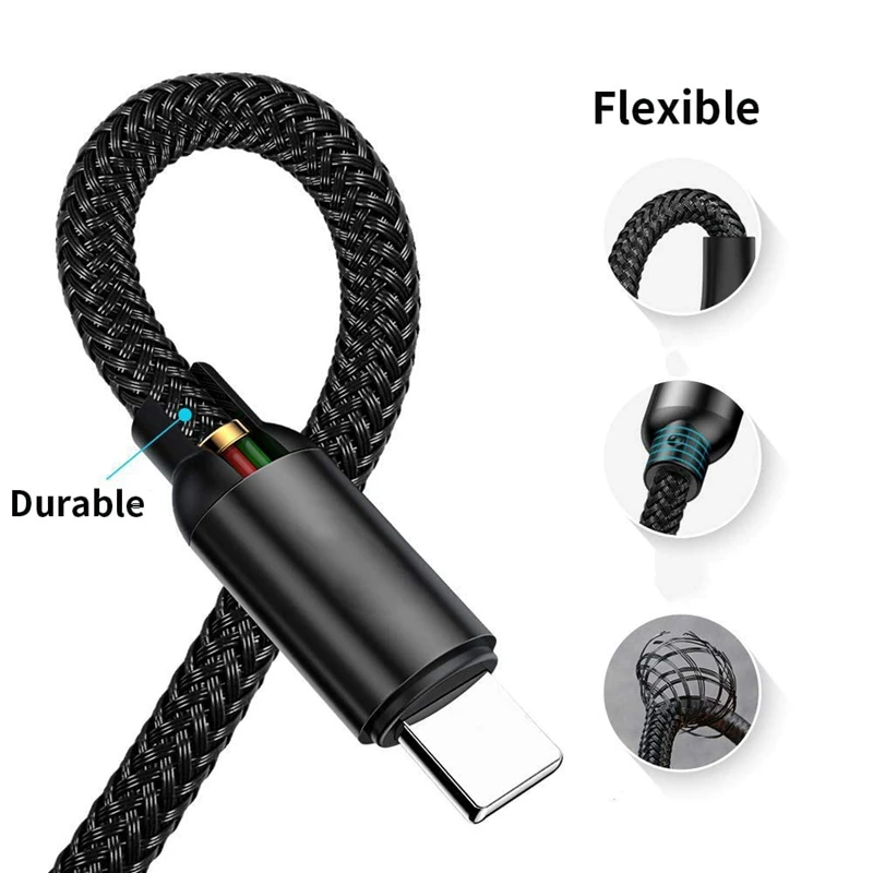 USB кабель с нейлоновой оплеткой USB-C зарядный для Microsoft Surface Pro 6/5/4/3 поверхность