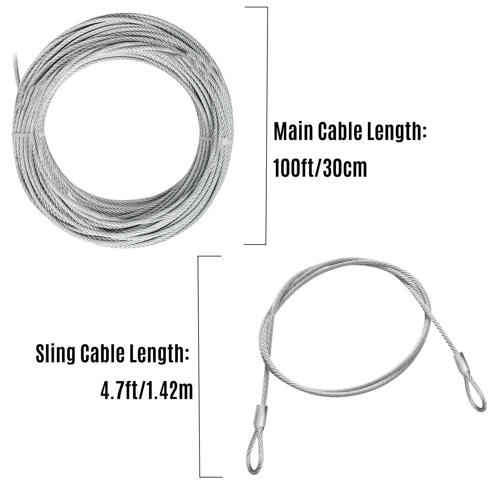 

440lb Zipline Kit 100ft Ultimate Zip Line Kit Balance Toys with Seat Trolley Stainless Steel