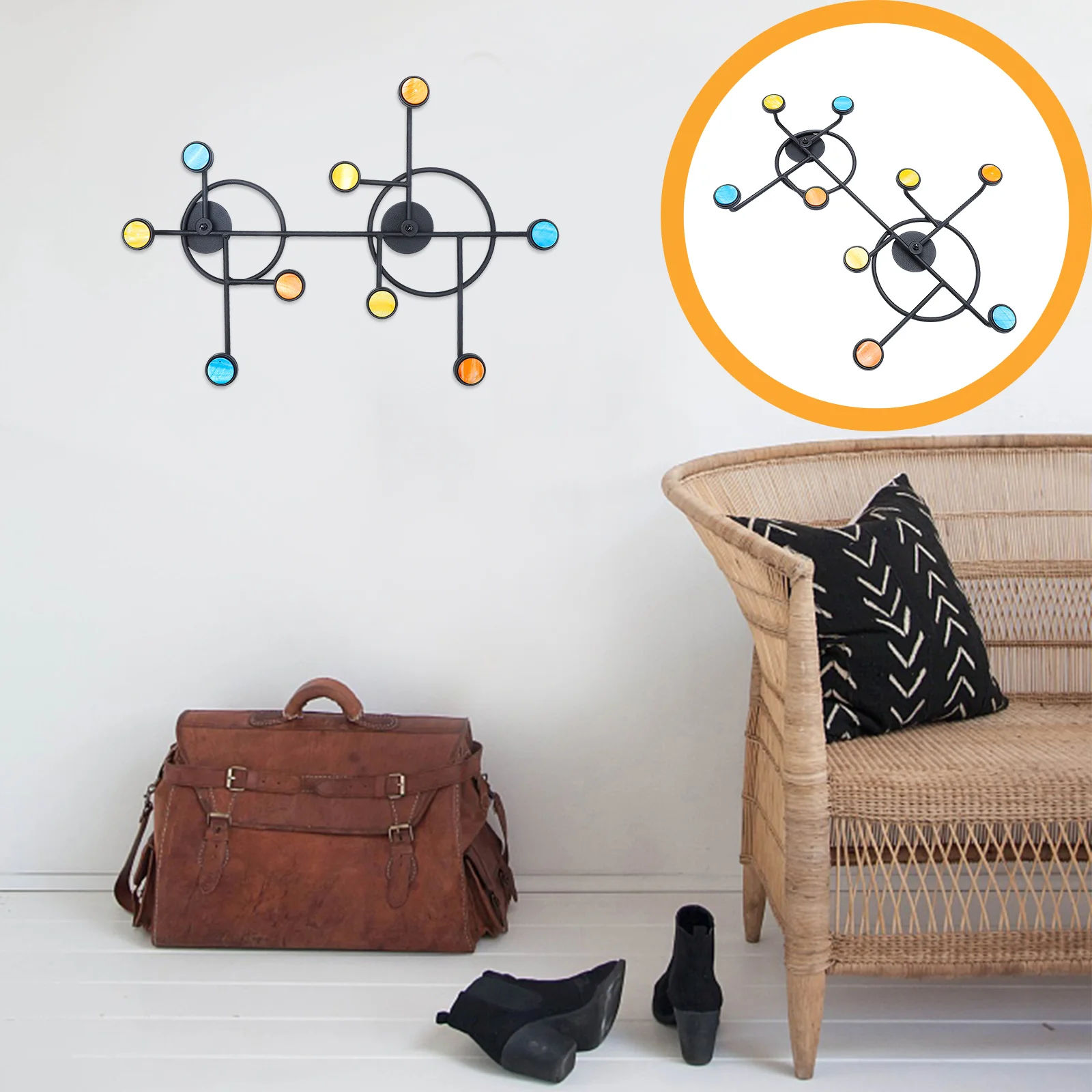 

1pc Decorative Wall Hook Delicate Hanging Hook Bathroom Clothing Hanger with Screws