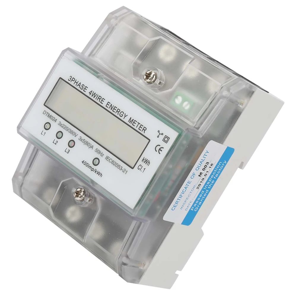 

3 Phase 4 Wire Energy Meter 220/380V 20-80A Energy Consumption Digital Electric Power Meter KWh Meter With LCD Power Meter New