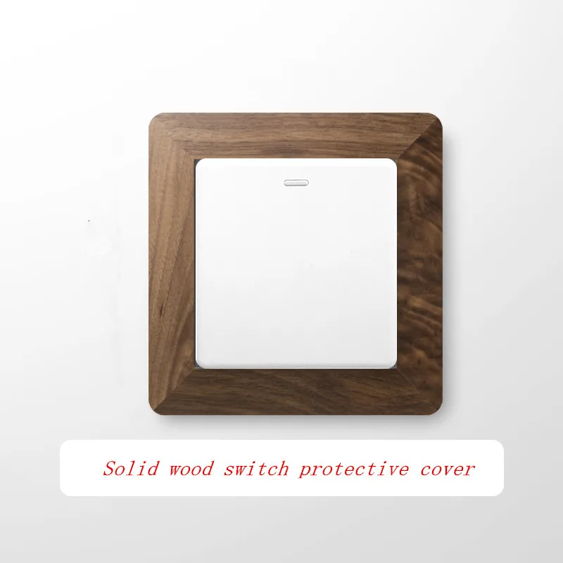 

Solid wood switch protective cover Tenon joint structure Switch Sticker Nordic style Power socket Decor Frame 3D wallsticker