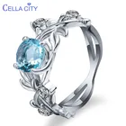 Женские ажурные цветы из серебра 925 пробы, размеры 6, кольцо с камнями, 7,8,9,10