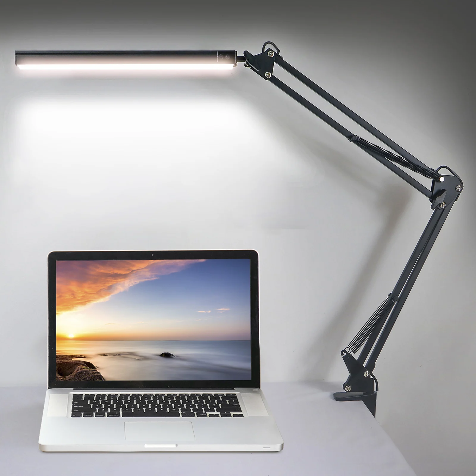 Multi-Function LED With Tripod Adjustable Metal Swing Arm Eye-Caring Lamp USB Charging For Home Office Working Studying | Освещение