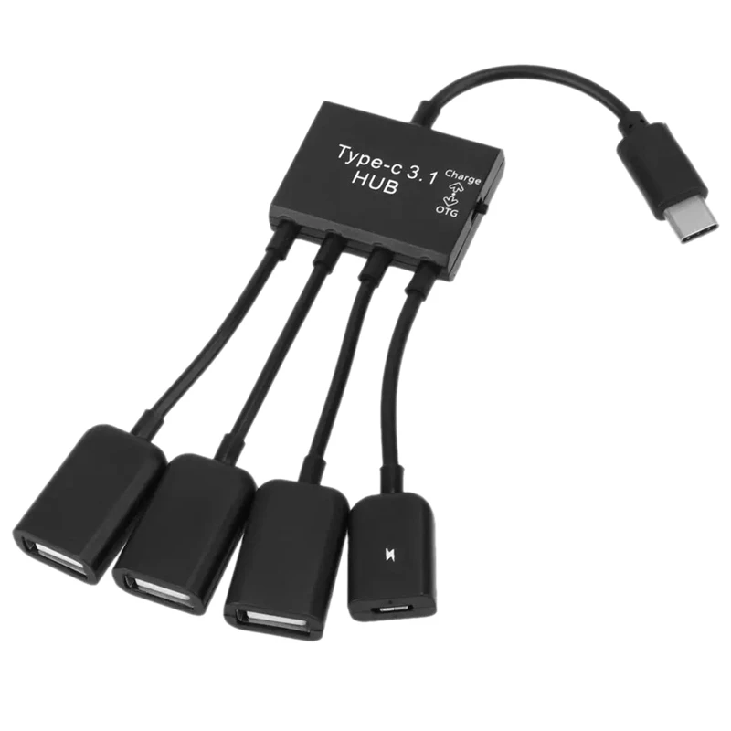 

OTG Cable Hub Adapter 5.0Gb/S USB Type-C 3.1 to 4 Ports for Mobile Phone MAC BOOK Laptop Tablet