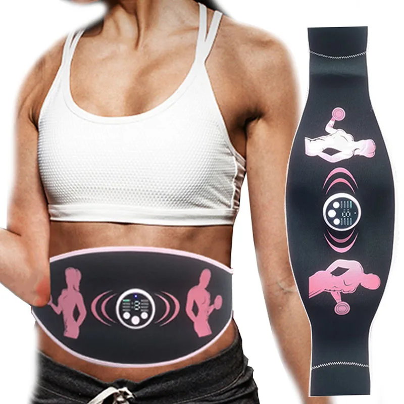 

Fitness EMS Electric Abdominal Massage Body Slimming Belt Muscle Stimulator USB Recharge Waist Trainer Weight Loss Dropshipping