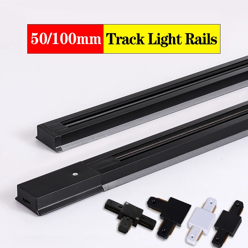 LED Track Light Rail 0.5M 1M 2 Wire Electrified Rail With Spots Led Track Lamp for Clothing Store Home Lighting Rails Spotlight