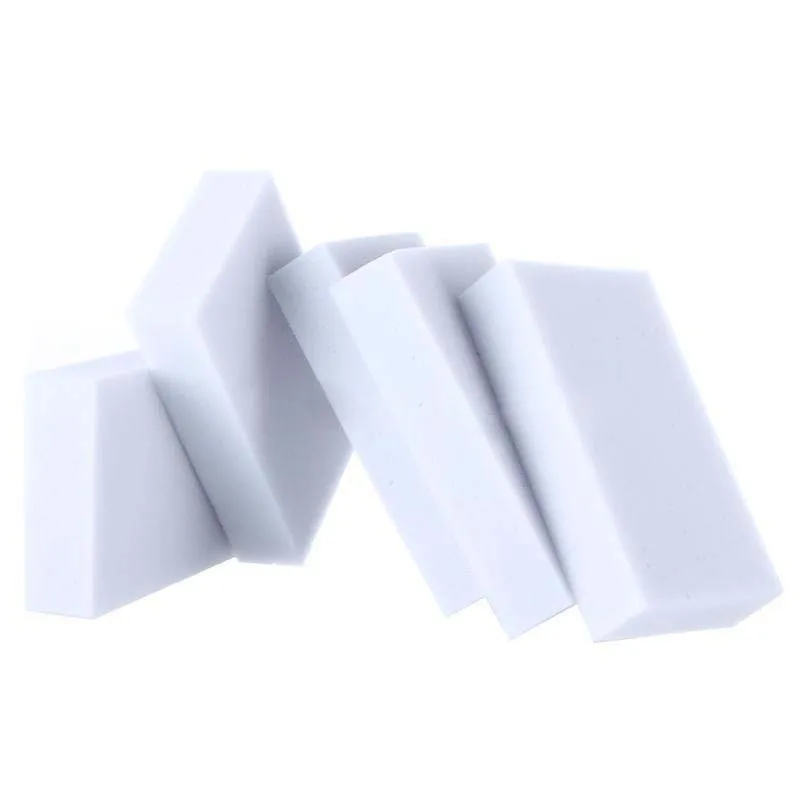 100pcs Eraser Melamine Foam Cleaner Magic Sponge Multi Functional Soft White