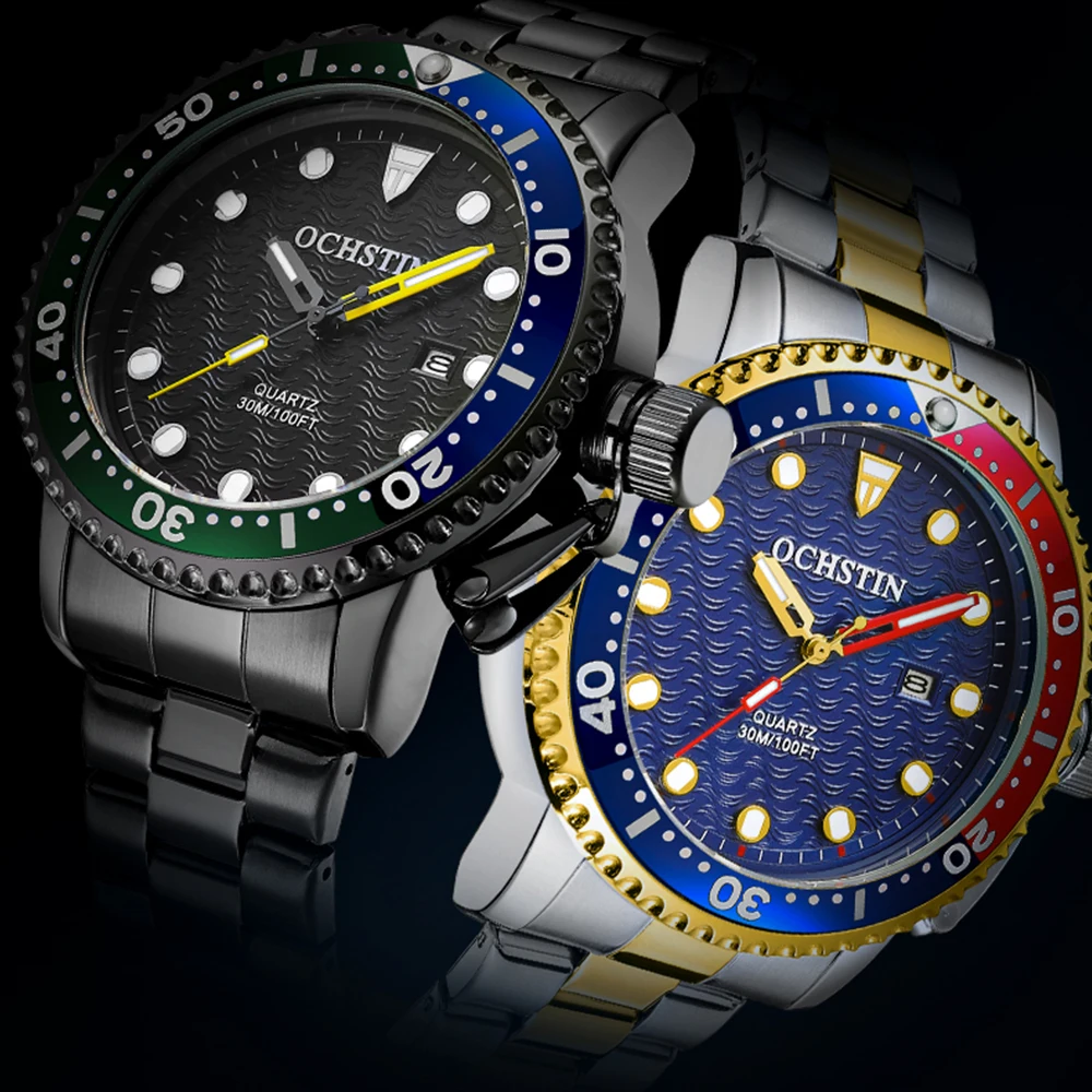 

Quartz Watch For Men Top Luxury Brand Luminous Date Dial Clock Casual Fashion Business Stainless Steel OCHSTIN Watches Mens 2021