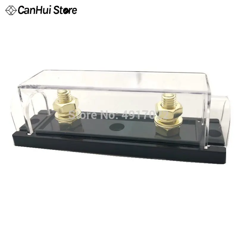 1Set ANL-H ANL-B Transparent Car Fuse Box ANL Holder Distribution in line 0 4 8 GA Positive With Fusible 100A 200A | Обустройство