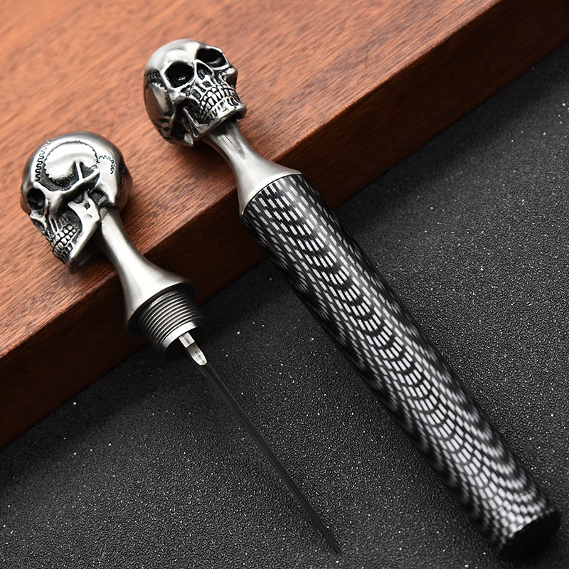 Нож из дамасской стали в виде головы призрака черепа чайного конуса игла для чая