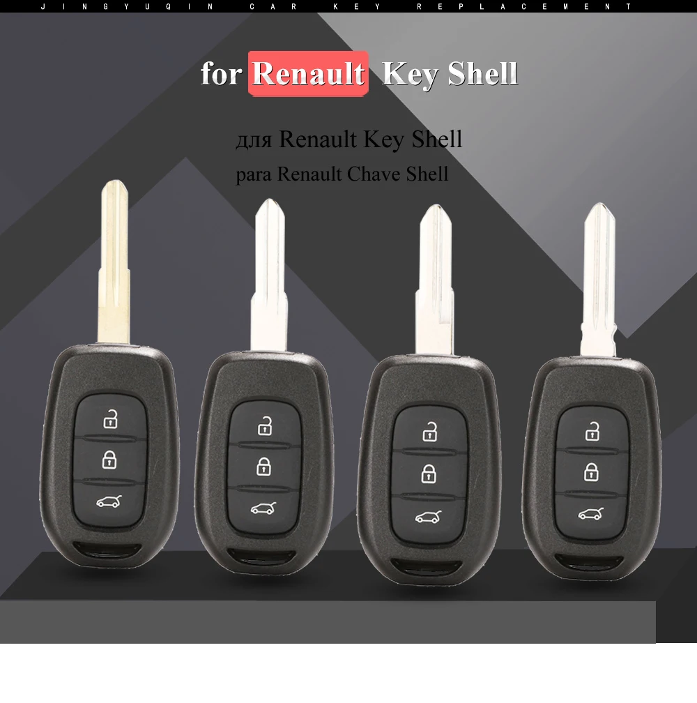 Jingyuqin 3 кнопки дистанционный ключ-брелок от машины в виде ракушки для Renault Dacia Duster 2013- HU136te VAC102 ключ чехол для замены