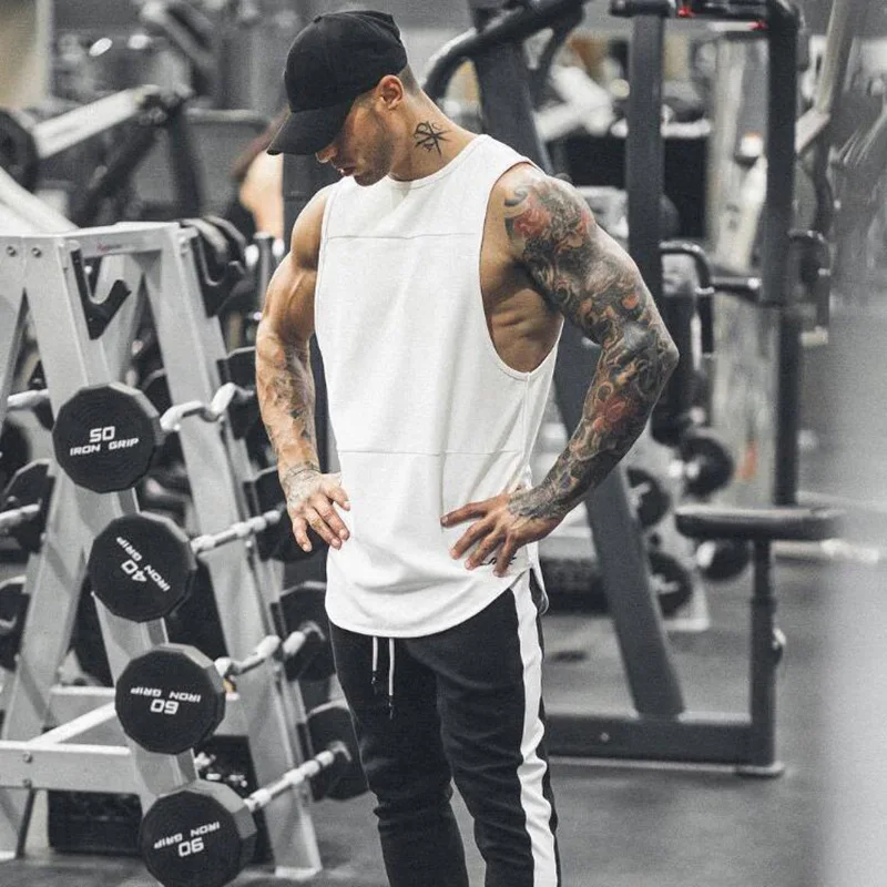 Летние сетчатые мужские майки для фитнеса бодибилдинга без рукавов | Мужская