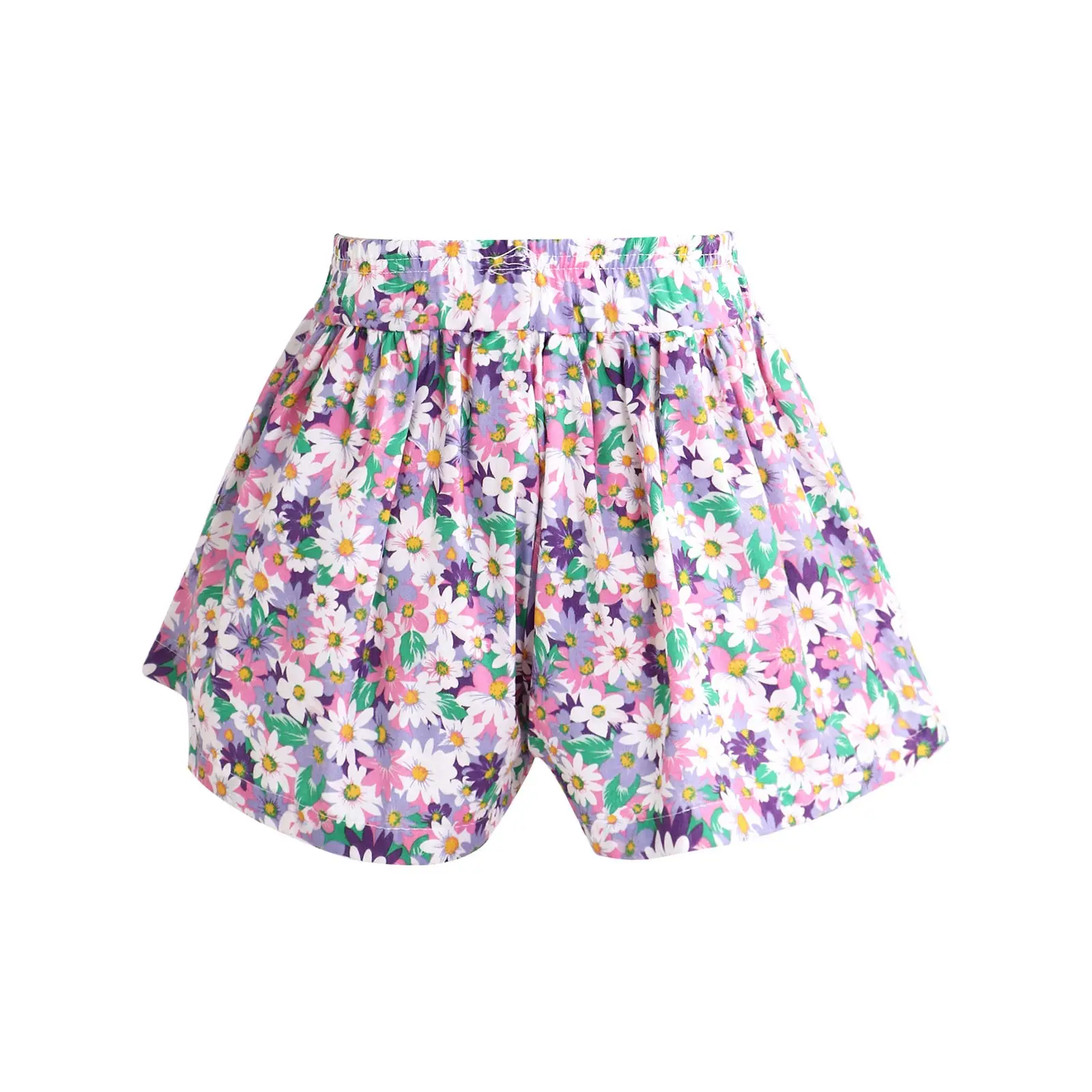 

Toddler Baby Girls Shorts Summer Floral Print Pleat Wide-Leg Shorts Cute Skirt Style Bottoms Beachwear Travel Shorts Loose Panty