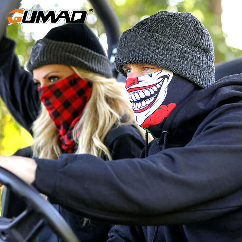 Летняя крутая повязка на шею наполовину покрывающая лицо с принтом маска для