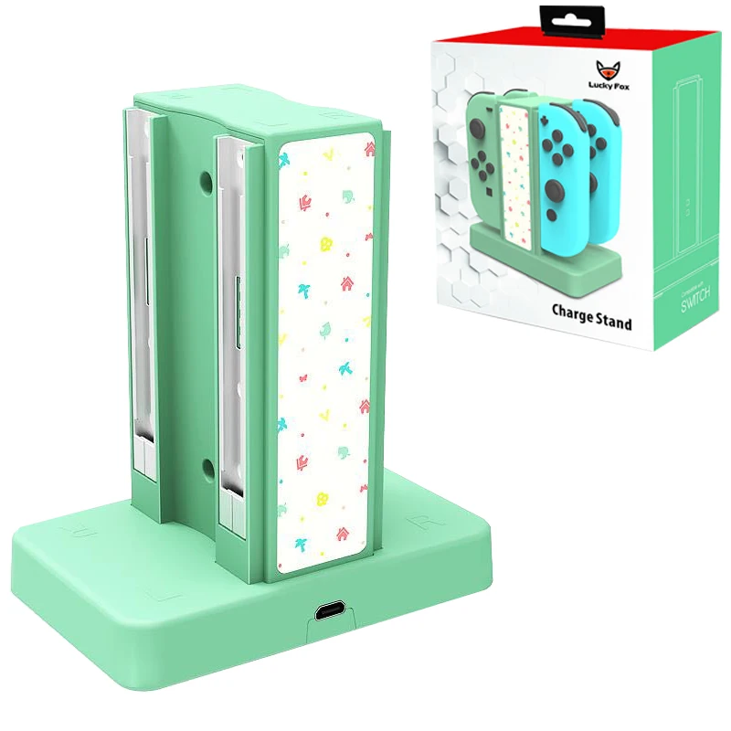2020 new arrived animal crossing charger stand for ns switch joy con charging dock for ns swith joycon controller free global shipping